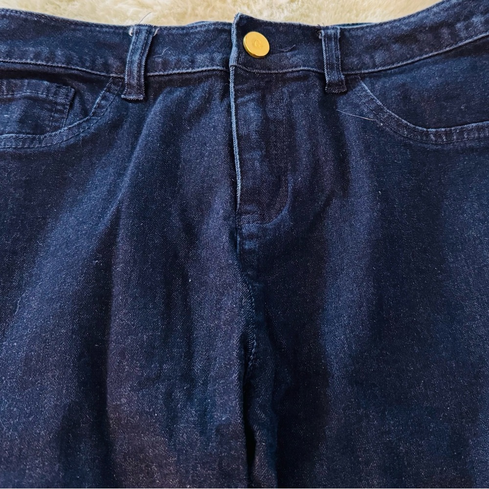 G.I.L.I. Women's Straight Leg Jeans - Dark Blue - Picture 3 of 9